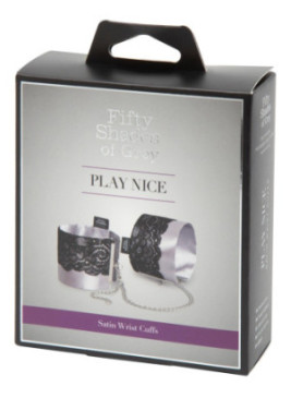 Play Nice Satin & Lace Wrist Cuffs